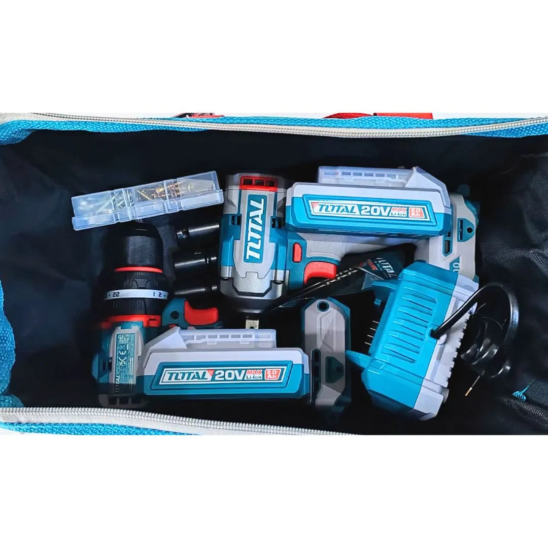 Pack visseuse 55N.m et Boulonneuse 400Nm TOTAL | 20V | PACK_THT26131_TIWLI2040_TDLI205582
