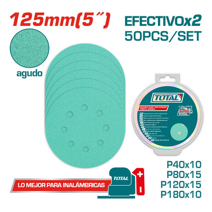 TAC125050 - Feuille abrasive pour ponceuse orbitale - TOTAL MAROC