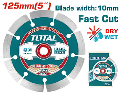 Disque diamanté sec TOTAL 125 mm – lame 10 mm | TAC2111253