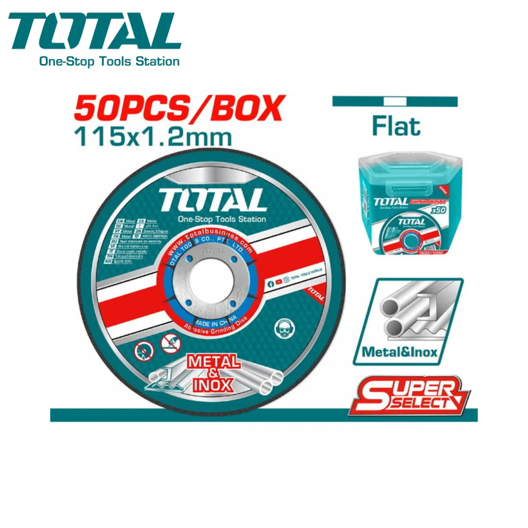Disques à tronçonner en métal abrasif 50 pièces TOTAL | TAC22111550