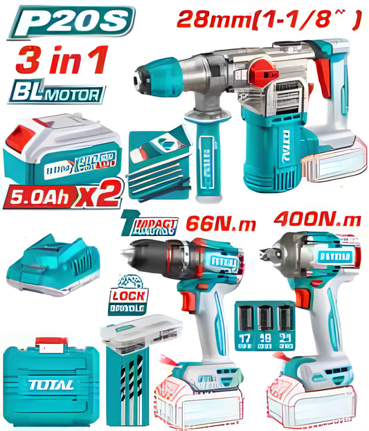 TCKLI20638 - Kit combo sans fil 3 pièces - TOTAL MAROC