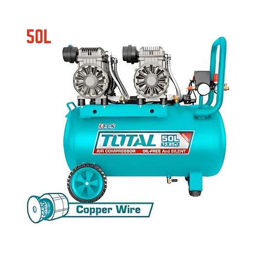 Compresseur d’air 50L double moteur – 2× 3.2HP 8 Bars TOTAL | 1200W | TCS2240508