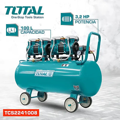 Compresseur d’air 100L 3.2 HP 8 Bars TOTAL | TCS2241008
