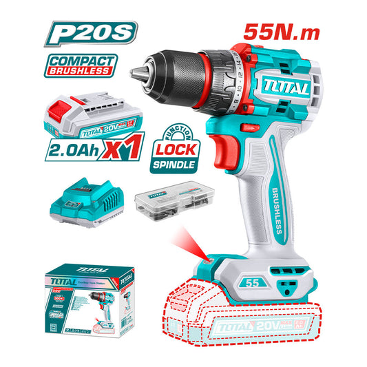 TDLI205582 - Perceuse visseuse sans fil compacte brushless - TOTAL MAROC