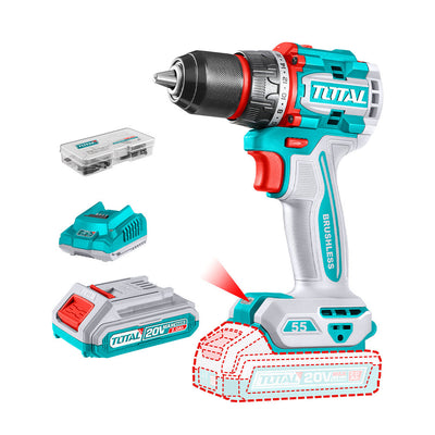 Perceuse visseuse sans fil brushless TOTAL 55 Nm | TDLI205582