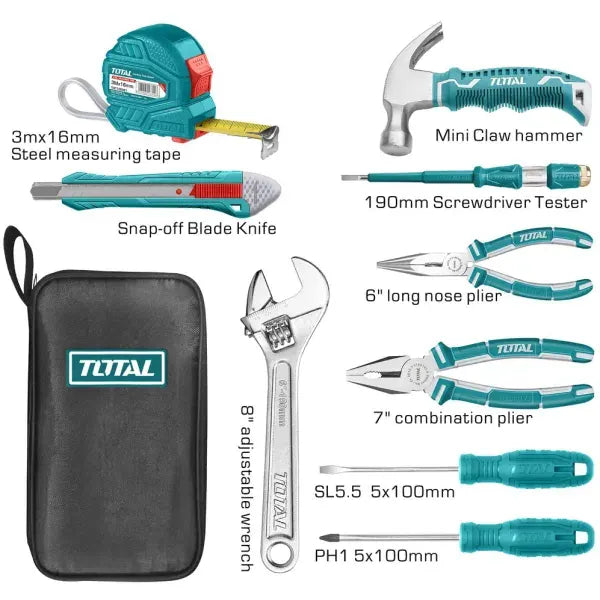 Ensemble d’outils à main 9 Pièces TOTAL | THKTHP90096