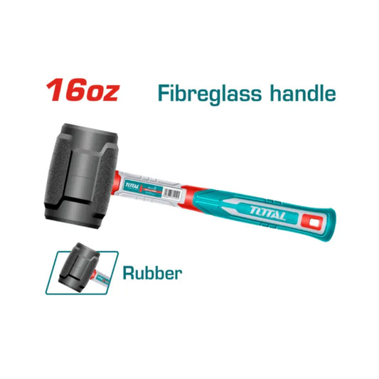 Marteau en caoutchouc 450G manche en fibre de verre TOTAL | THRUH6816