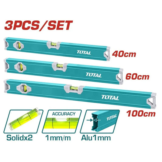 SET 3 PIECES NIVEAU A EAU 40-60-100CM TOTAL | THT10403