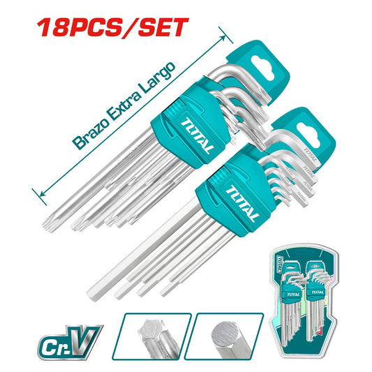 THT106KT0181 - Jeu 18 pièces clés Allen et Torx - TOTAL MAROC