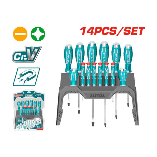 THT250614 - Coffret 14 tournevis et tournevis de précision - TOTAL MAROC
