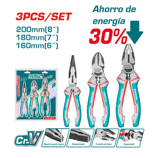 THT2K0301S - Coffret 3 pinces à fort démultiplication - TOTAL MAROC