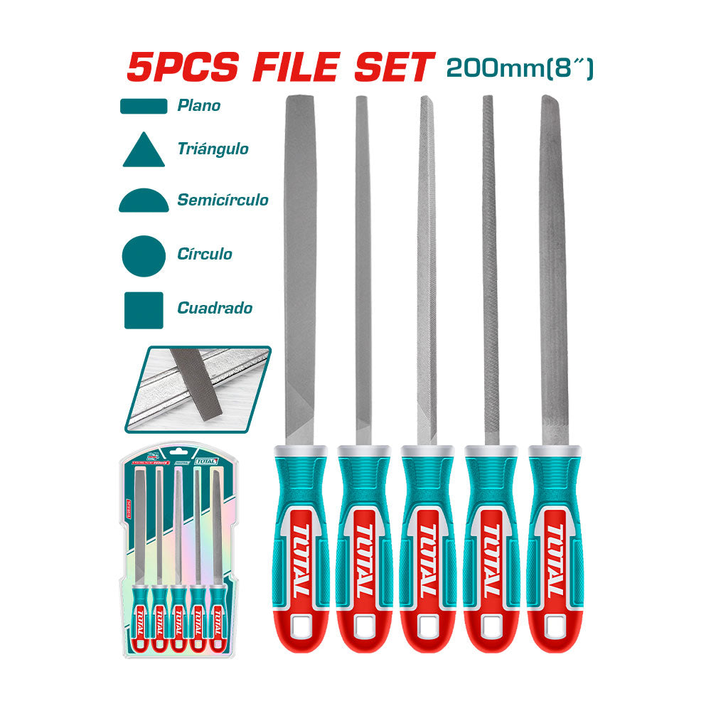THT918516 - 5 Pcs steel file set - TOTAL MAROC