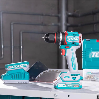 Visseuse Perceuse 66N.m 2 batteries Brushless TOTAL | 20V | TIDLI206681