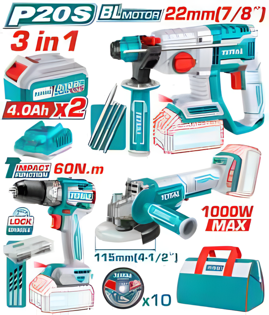 TOSLI240202 - Kit combo sans fil 3 pièces - TOTAL MAROC