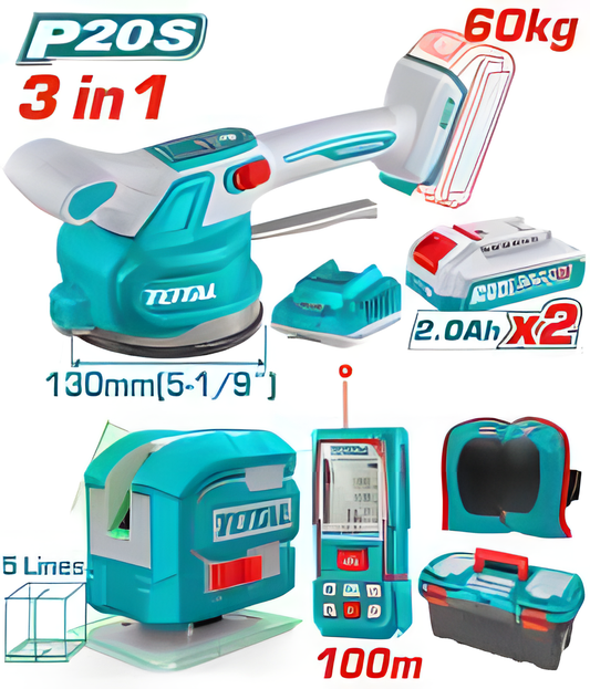 TOSLI250606 - 3 Pcs Cordless combo kit - TOTAL MAROC