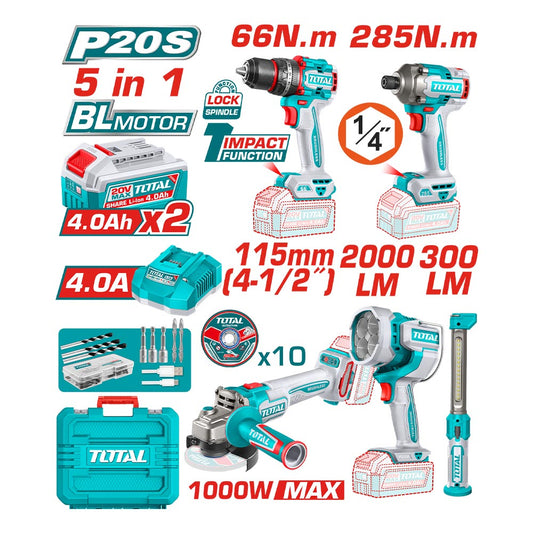 TOSLI250692 - Kit combo sans fil 5 pièces - TOTAL MAROC
