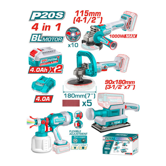 TOSLI250696 - Kit combo sans fil 4 pièces - TOTAL MAROC