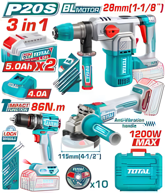 TOSLI251195 - Kit combo sans fil 3 pièces - TOTAL MAROC