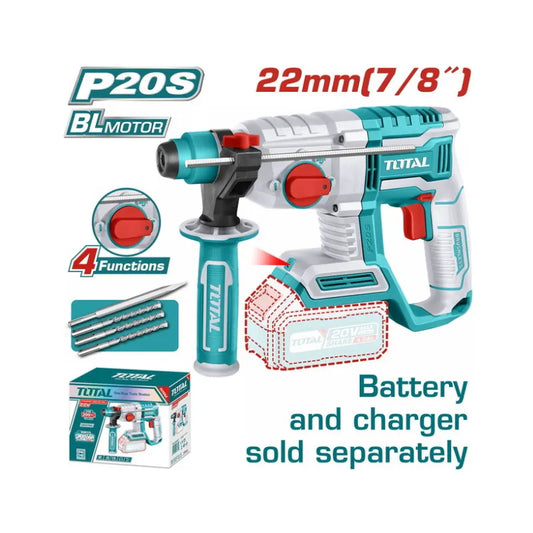 Marteau perforateur Lithium-Ion TOTAL | 20V | TRHLI20208