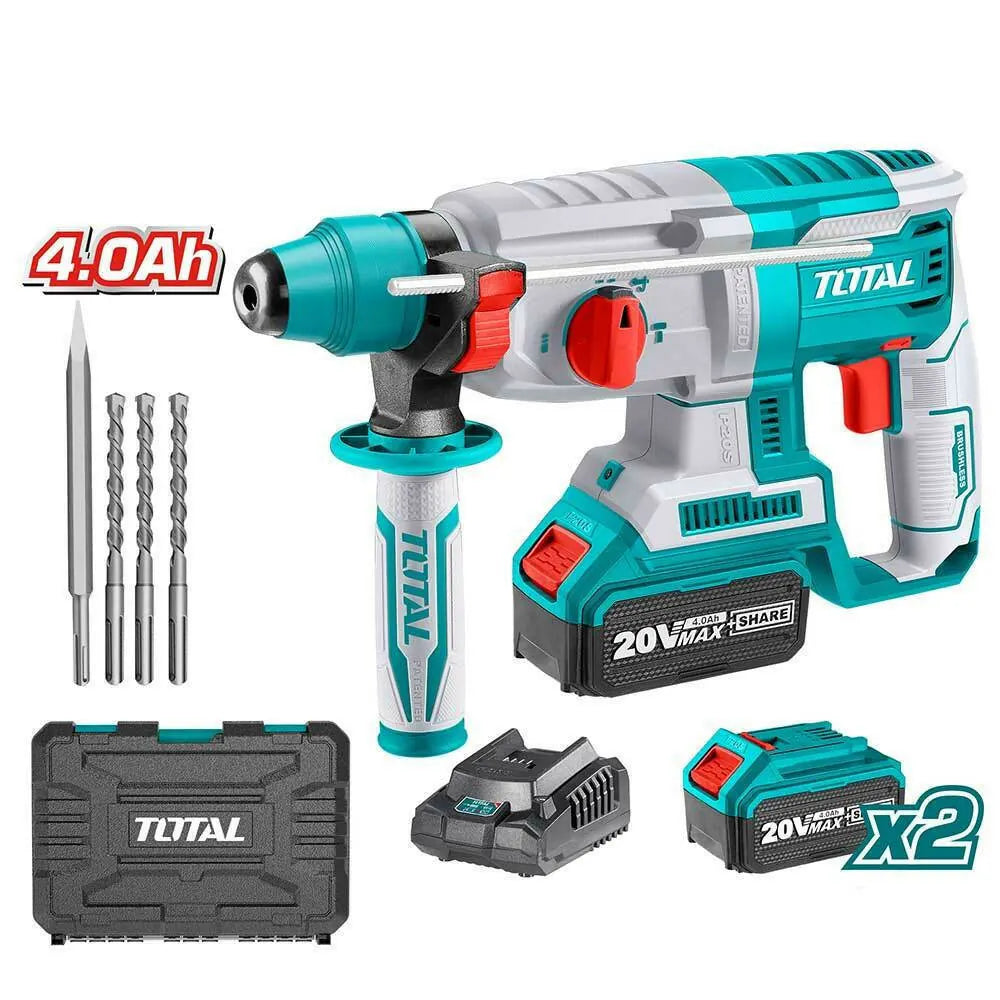 Marteau Rotatif Professionnel Sans balais TOTAL | 20V | TRHLI202287