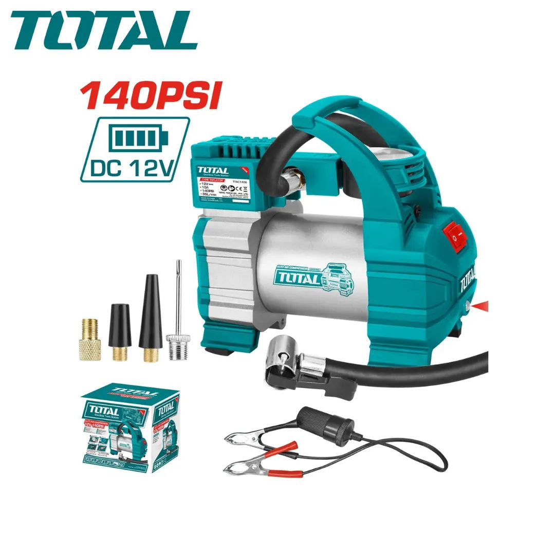 Compresseur d’air automatique TOTAL | 12V | TTAC1406