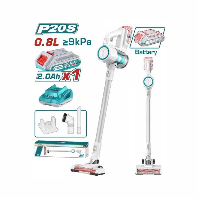 Aspirateur sans fil au Lithium-Ion TOTAL | 20V 2Ah | TVLI2006