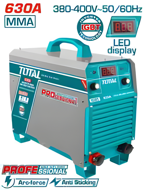 Poste à souder inverseur MMA TOTAL TW26305 630 A pour ferraillage et charpente métallique