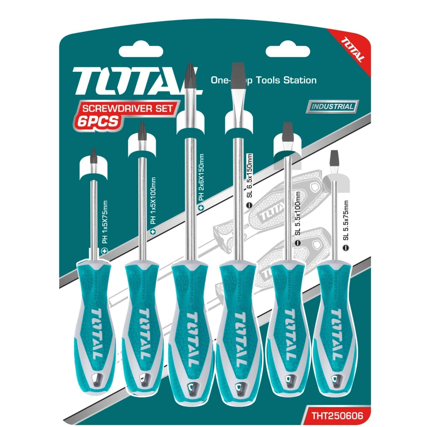 THT250606 - Coffret 6 tournevis - TOTAL MAROC